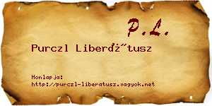 Purczl Liberátusz névjegykártya